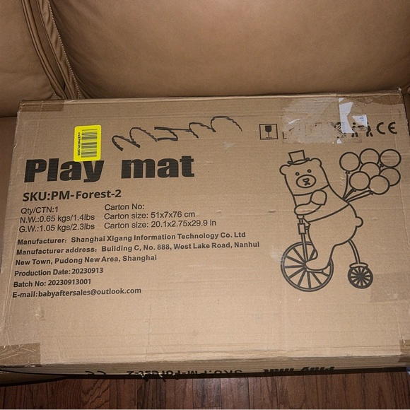 Baby Play Mat, 59" X59 " Extra Large Foldable Baby Mat for Playtime & Tummy Time - Picture 8 of 9